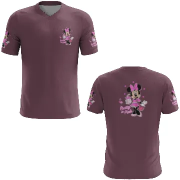 Discover Disney Minnie Mouse Pretty in Pink Raglan Baseball 3D T Shirts