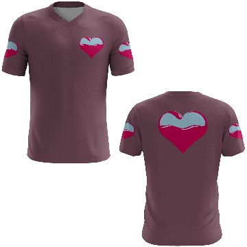 Discover Ocean heart 3D T Shirts
