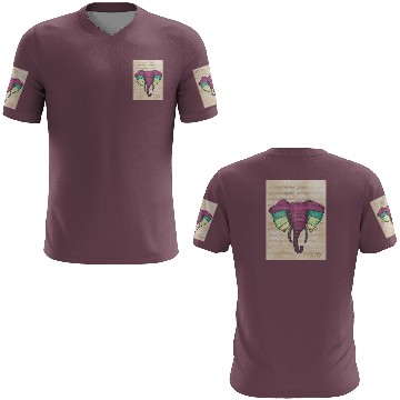 Discover Elephant Water Color Face 3D T Shirts