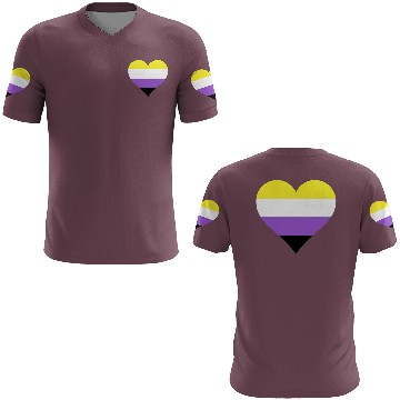 Discover Nonbinary pride flag heart LGBTQ 3D T Shirts