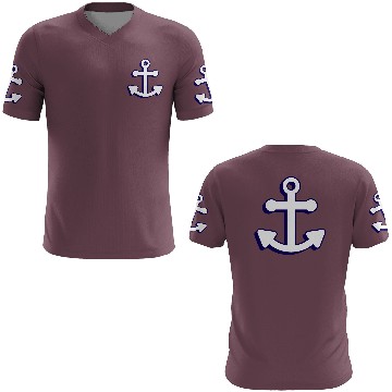 Discover Nautical boat anchor in navy blue and white 3D 3D T Shirts