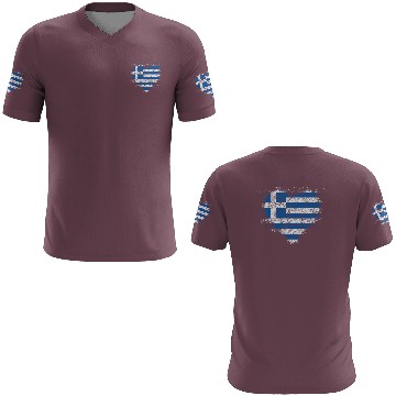 Discover Heart Greek Flag 3D T Shirts