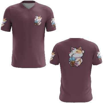 Discover Cat Bubble Tea Anime 3D T Shirts