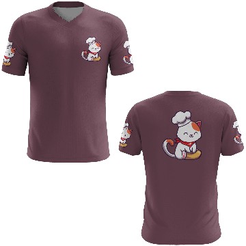 Discover Chef Cute Cat Baking 3D T Shirts