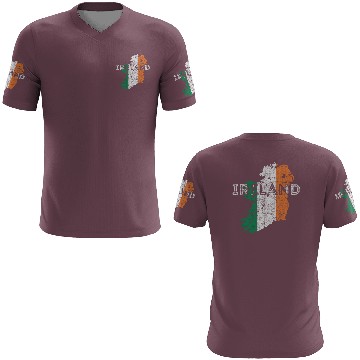 Discover Irish Map And Flag Souvenir Distressed Ireland 3D T Shirts