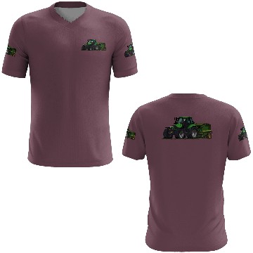 Discover Light green tractor with a baler 3D T Shirts