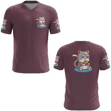 Discover Cat Eating A Pizza 3D T Shirts