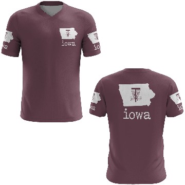 Discover State of Iowa Disc Golf 3D T Shirts Golfer Golfing