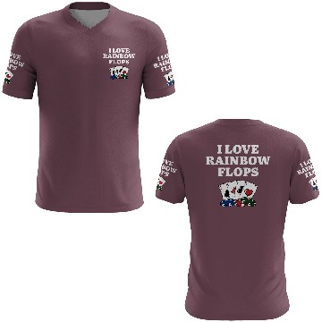 Discover I Love Rainbow Flops Poker Card Games Poker Player 3D T Shirts