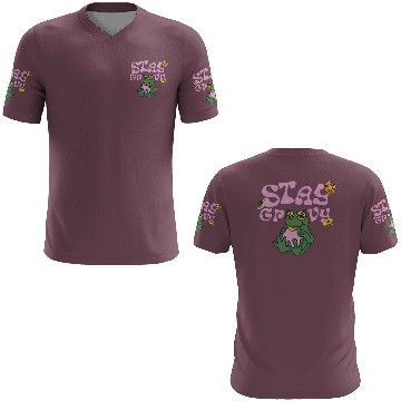 Discover Stay Grvy - Pink Dark Green Typecentric 3D T Shirts