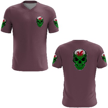 Discover Wales Flag Skull Welsh Heritage Dragon Flag 3D T Shirts