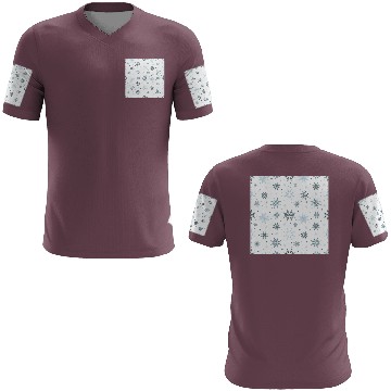 Discover Modern Snowflakes Pattern White Blue 3D T Shirts