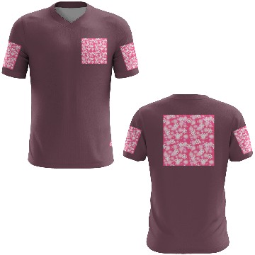 Discover Pink White Snowflakes Pattern 3D T Shirts