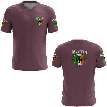 Discover Griffin Irish Surname Ireland Flag Shield Shamrock 3D T Shirts