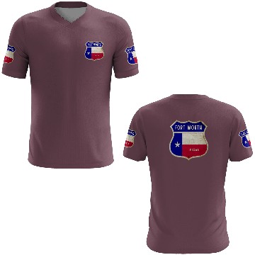 Discover Fort Worth Texas Crest Flag Design 3D T Shirts