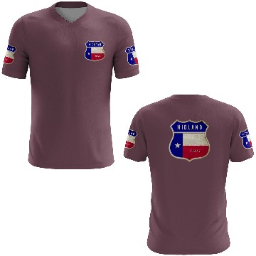 Discover Midland Texas crest flag design 3D T Shirts