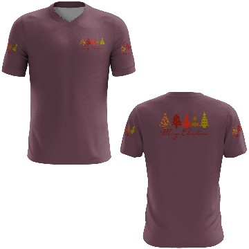 Discover Merry Christmas , colorful Xmas tree design 3D T Shirts