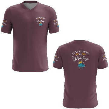 Discover Easily Distracted By Weather Meteorologist Storm 3D T Shirts