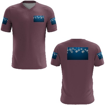 Discover Elegant Hanging Snowflakes Navy Blue 3D T Shirts