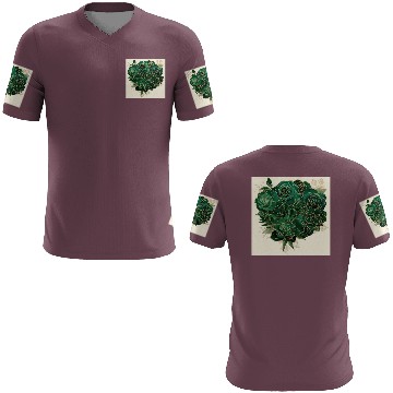 Discover Green and Gold Glam Roses Pattern 3D T Shirts