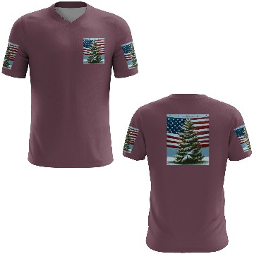 Discover Patriotic Christmas Decorated Christmas Tree With 3D T Shirts