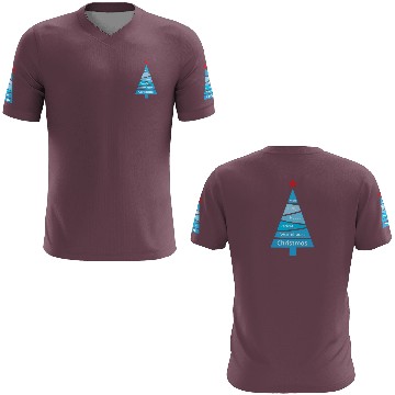 Discover Minimalist Light Blue Christmas Pine 3D T Shirts