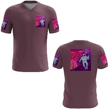 Discover Astronaut in a fantasy world with castle dragons 3D T Shirts
