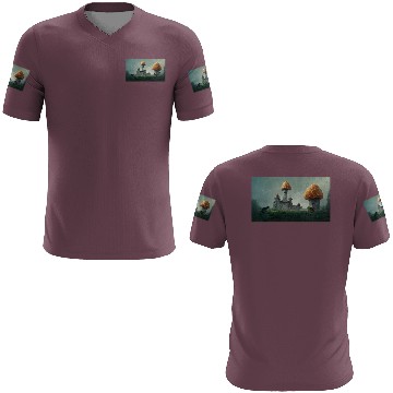 Discover Amanita Mushroom Castle and Tower with Frogs 3D T Shirts