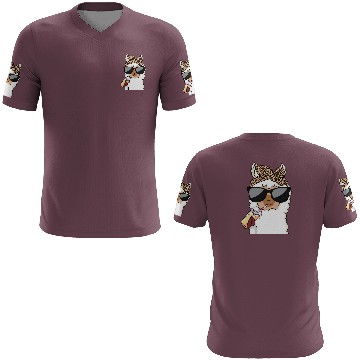 Discover Llama Leopard Girls Women Alpaca Lover 3D T Shirts