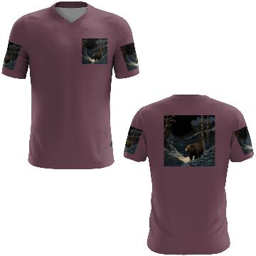 Discover Ukiyo bear in forest landscape at night winter 3D T Shirts