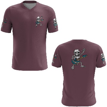 Discover Rock & Roll Skeleton Guitar Music Lover Rockstar 3D T Shirts