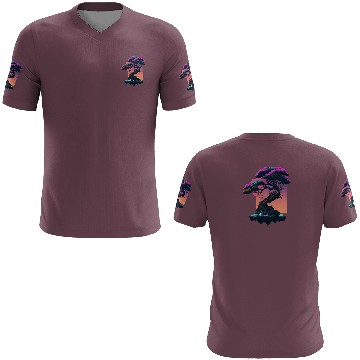 Discover Synthwave Bonsai Tree 3D T Shirts