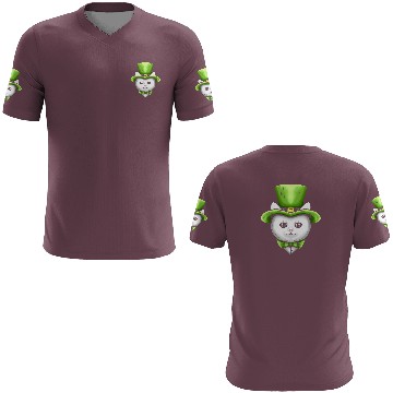 Discover Cute Kawaii Cat With Leprechauns Hat On St 3D T Shirts