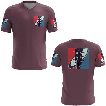 Discover Red White Blue Rock and Roll Themed Guitar 3D T Shirts