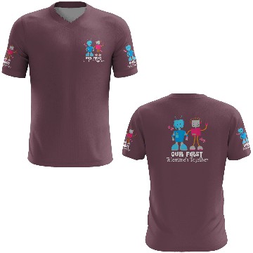 Discover Couples First Valentines Together Funny Robot 3D T Shirts