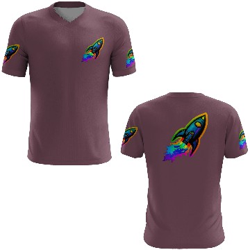 Discover Psychedelic Retro Neon Rocket 3D T Shirts