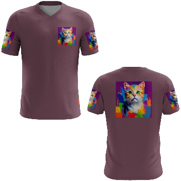 Discover Oil Painting Style Cat Portrait Design for Cat 3D T Shirts