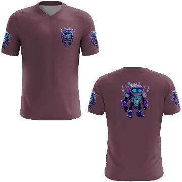 Discover Gemstone Guardian Robot Made of Sparkling Crystals 3D T Shirts