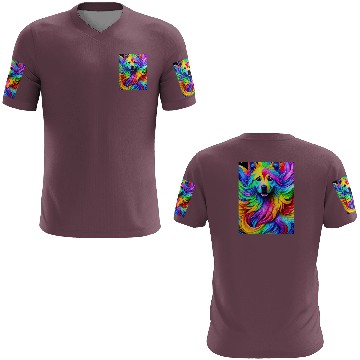 Discover Labrador Retriever with rainbow splashes of colors 3D T Shirts