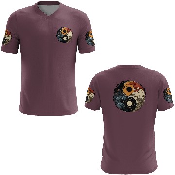 Discover Sun and moon yin yang 3D T Shirts