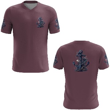 Discover navy sailing anchor 3D T Shirts