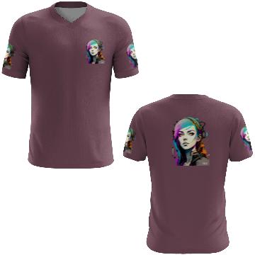 Discover A Digital Diva Stunning Cyberpunk Beautiful Girl 3D T Shirts