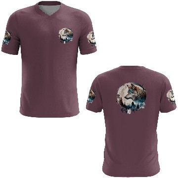 Discover Wolf Moonlight Forest Wild Werewolf Watercolor 3D T Shirts
