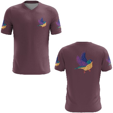 Discover Polygon Shape Multi Colored Bird Pattern Nature 3D T Shirts
