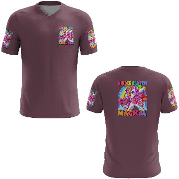 Discover Kindergarten Magical Dabbing Unicorn Back to Schoo 3D T Shirts
