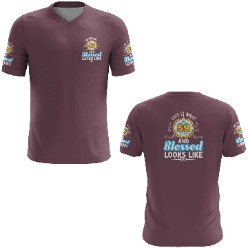 Discover This Is What 59 And Blessed LooLike 59Th Happy 3D T Shirts