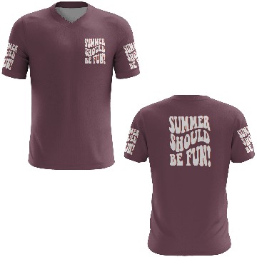 Discover Summer Should Be Fun Summer Aesthetic Words On Bac 3D T Shirts