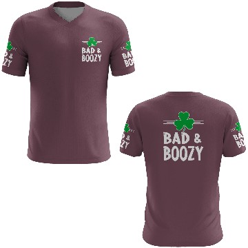 Discover Bad And Boozy St Patricks Day Drinking Shamrock Ir 3D T Shirts