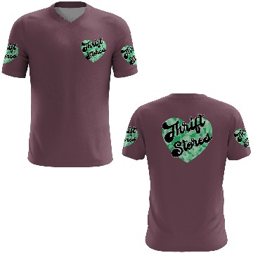 Discover Thrift Stores green camo heart 3D T Shirts