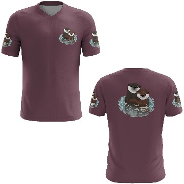 Discover Otters Swimming Summer 3D T Shirts